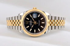 Rolex Datejust 41 Two Tone Yellow Gold Black Dial 126333 2024