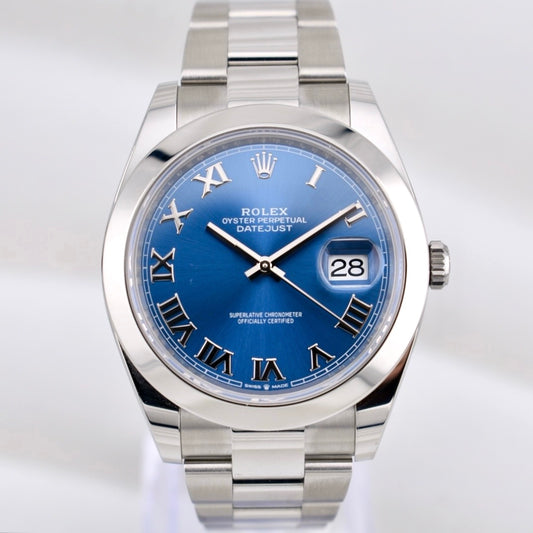 Rolex Datejust 41 Azzuro Blue Oyster Band 126300 2025