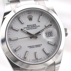 Rolex Datejust 41 White Index Dial Oyster Band 126300 2026