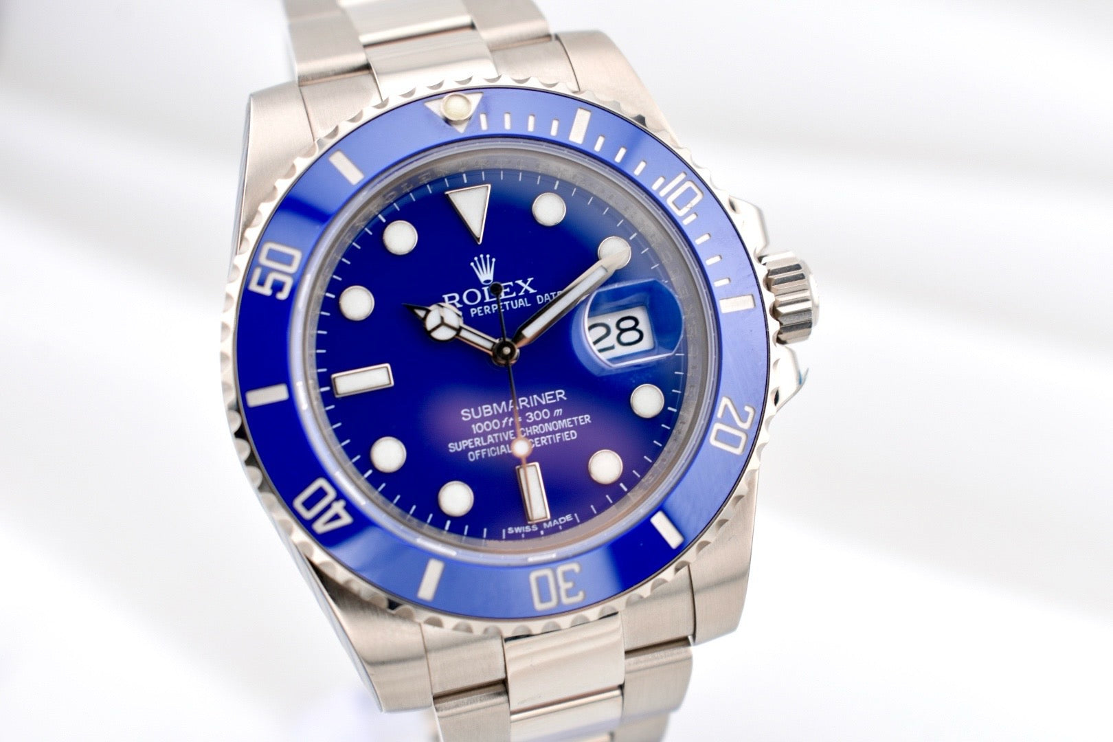 Rolex Submariner Date White Gold 'Smurf' 116619LB 2014