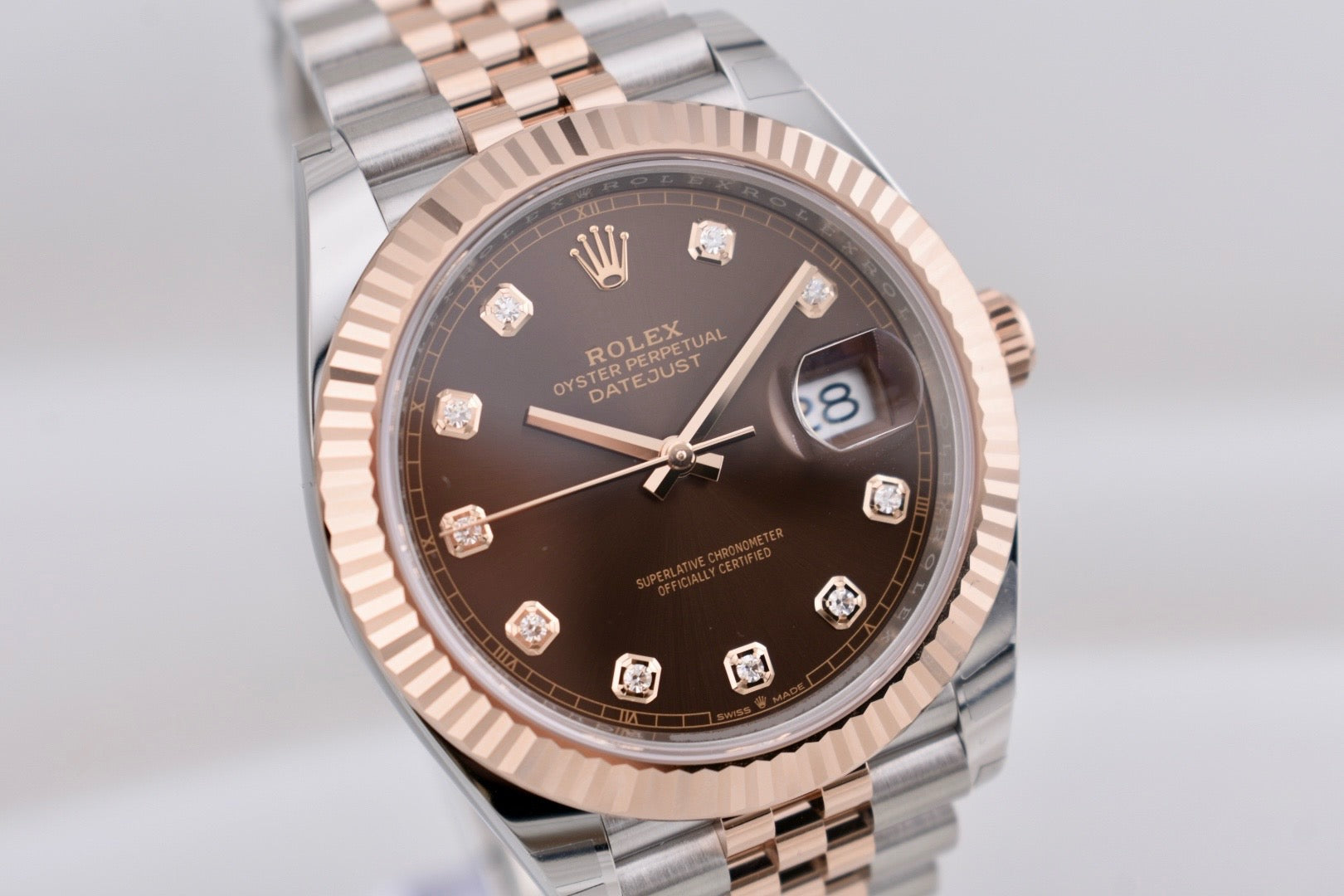 Rolex Datejust 41 Two Tone Chocolate Diamond Dial 126331 2025