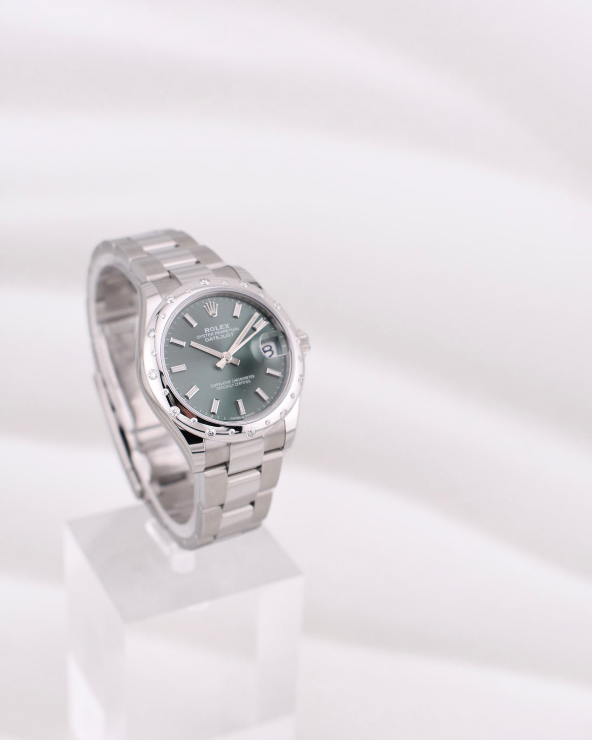 Rolex Datejust 31 Mint Green Domed Diamond Bezel 278344RBR 2026