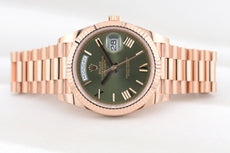 Rolex Day Date 40 Olive Green Rose Gold 228235 2025