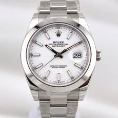 Rolex Datejust 41 White Index Dial Oyster Band 126300 2026