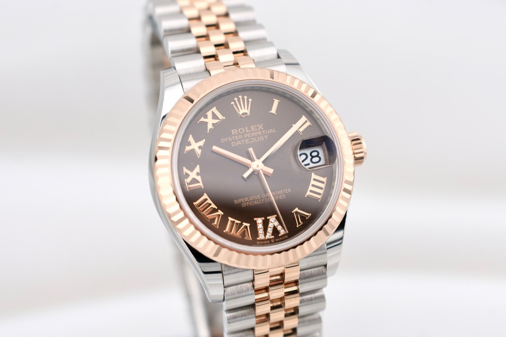 Rolex Datejust 31 Two Tone Everose Gold Chocolate Roman Dial 278271 2021