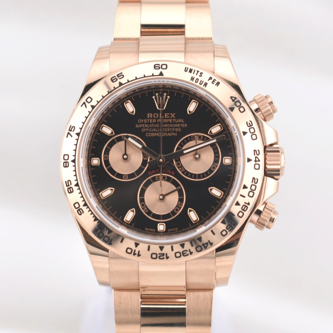 Rolex Cosmograph Daytona Rose Gold Black Index Dial 116505 2022