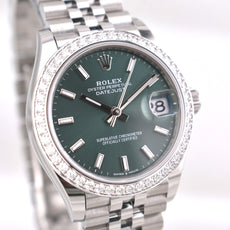 Rolex Datejust 31 Mint Green Dial Factory Diamond Bezel 278384RBR 2026