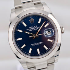 Rolex Datejust 41 Blue Index Dial 126300 2025