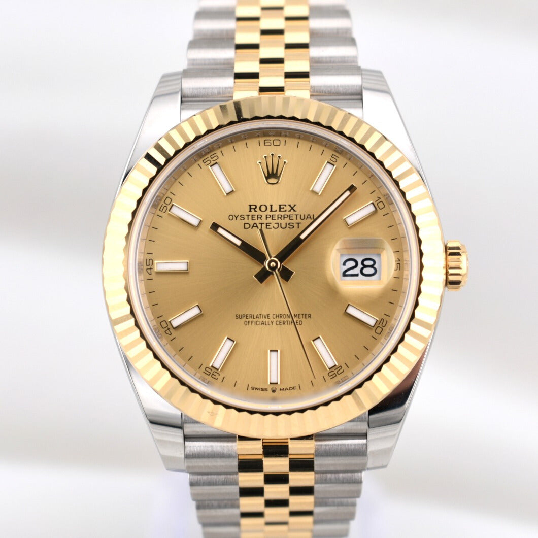 Rolex Datejust 41 Two Tone Champagne Index Dial 126333 2026
