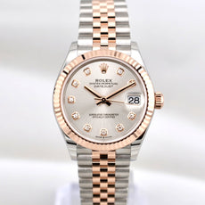 Rolex Datejust 31 Silver Diamond Dial Two Tone Rose Gold 278271 2025