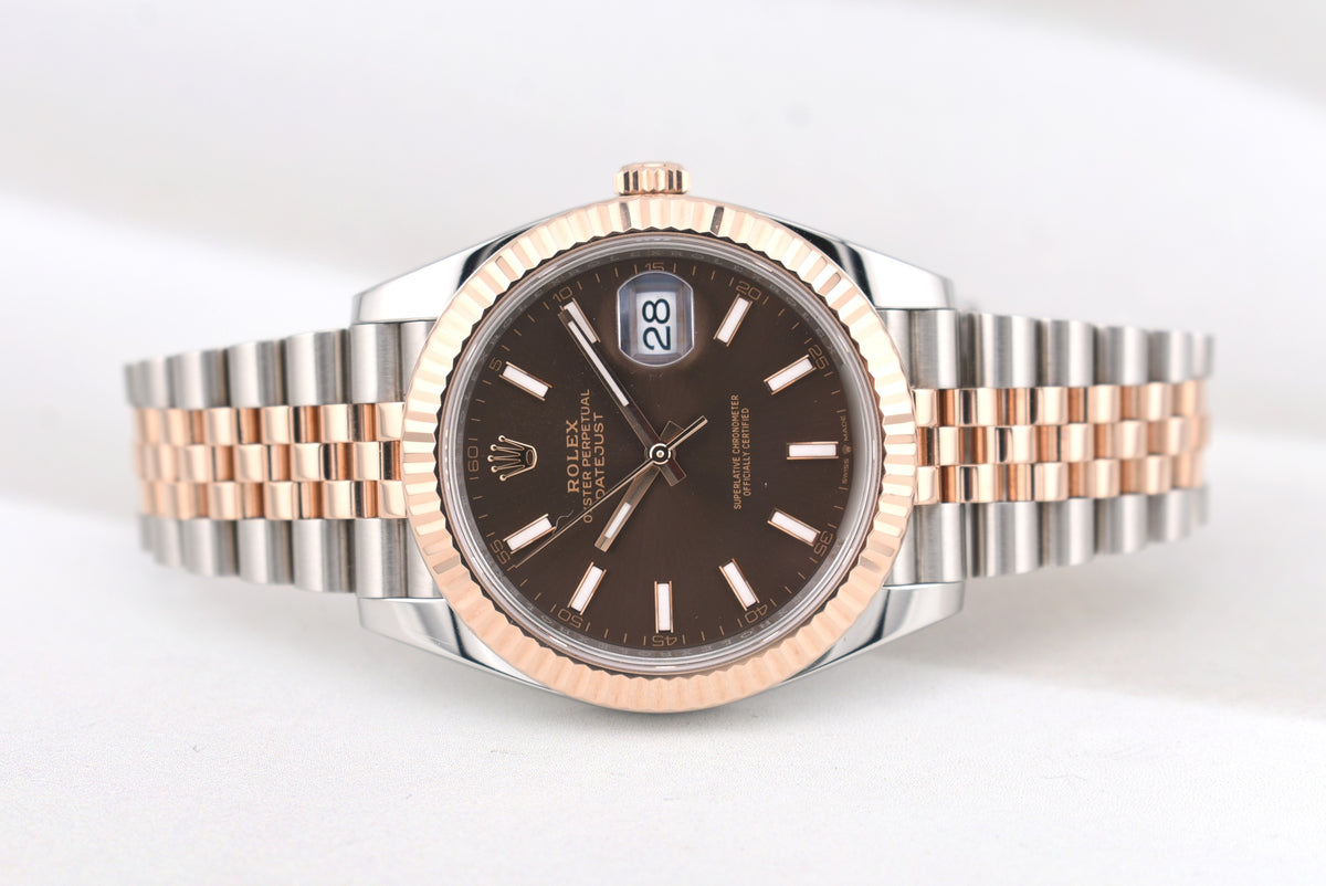 Rolex Datejust 41 Two Tone Chocolate Index Dial Jubilee Band 126331 2025