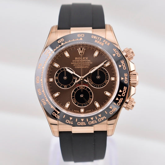 Rolex Cosmograph Daytona Everose Gold Oysterflex Chocolate Dial 116515LN 2022