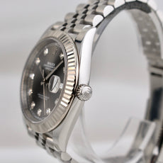 Rolex Datejust 41 Rhodium Grey Diamond Dial 126334 2021