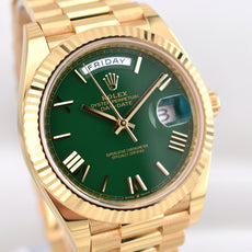 Rolex Day Date 40 'Money Green' Roman Dial Yellow Gold 228238 2025