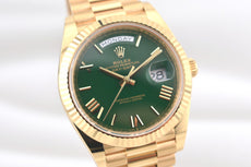 Rolex Day Date 40 Yellow Gold Money Green Dial 228238 2025