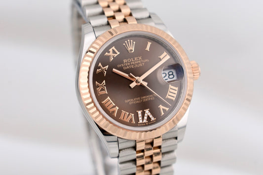 Rolex Datejust 31 Two Tone Everose Gold Chocolate Roman Dial 278271 2021