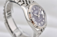 Rolex Datejust 36 Aubergine Purple Diamond Roman Numeral Dial 126234 2022