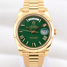 Rolex Day Date 40 'Money Green' Roman Dial Yellow Gold 228238 2025