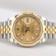 Rolex Datejust 41 Two Tone Champagne Index Dial 126333 2026