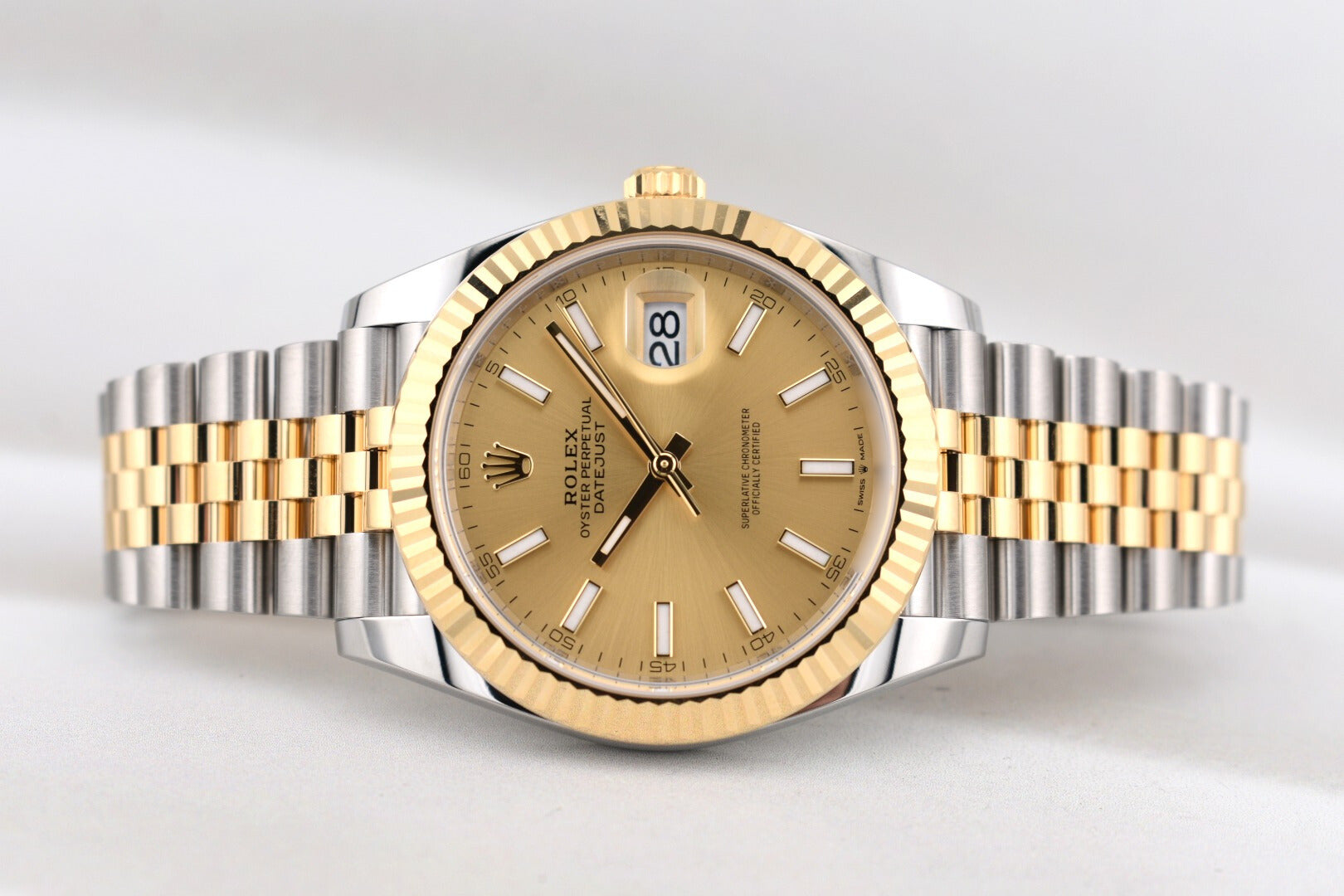 Rolex Datejust 41 Two Tone Champagne Index Dial 126333 2026