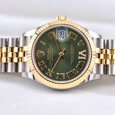 Rolex Datejust 31 Two Tone Olive Green Roman Diamond Dial 278273 2025