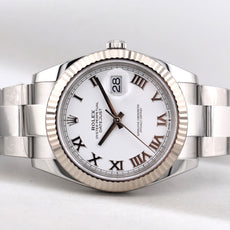 Rolex Datejust 41 White Roman Dial Oyster Band 126334 2025