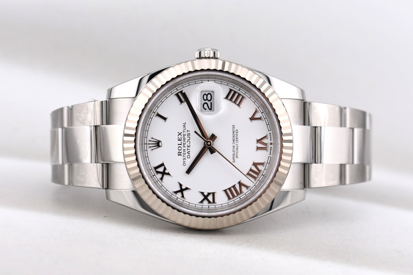 Rolex Datejust 41 White Roman Dial Oyster Band 126334 2025