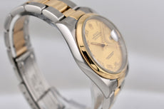 Rolex Datejust 36 Two Tone Yellow Gold Champagne Roman Dial 16203 2004