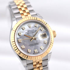 Rolex Lady Datejust 28 Mother of Pearl Diamond Dial Two Tone Yellow Gold 279173 2025