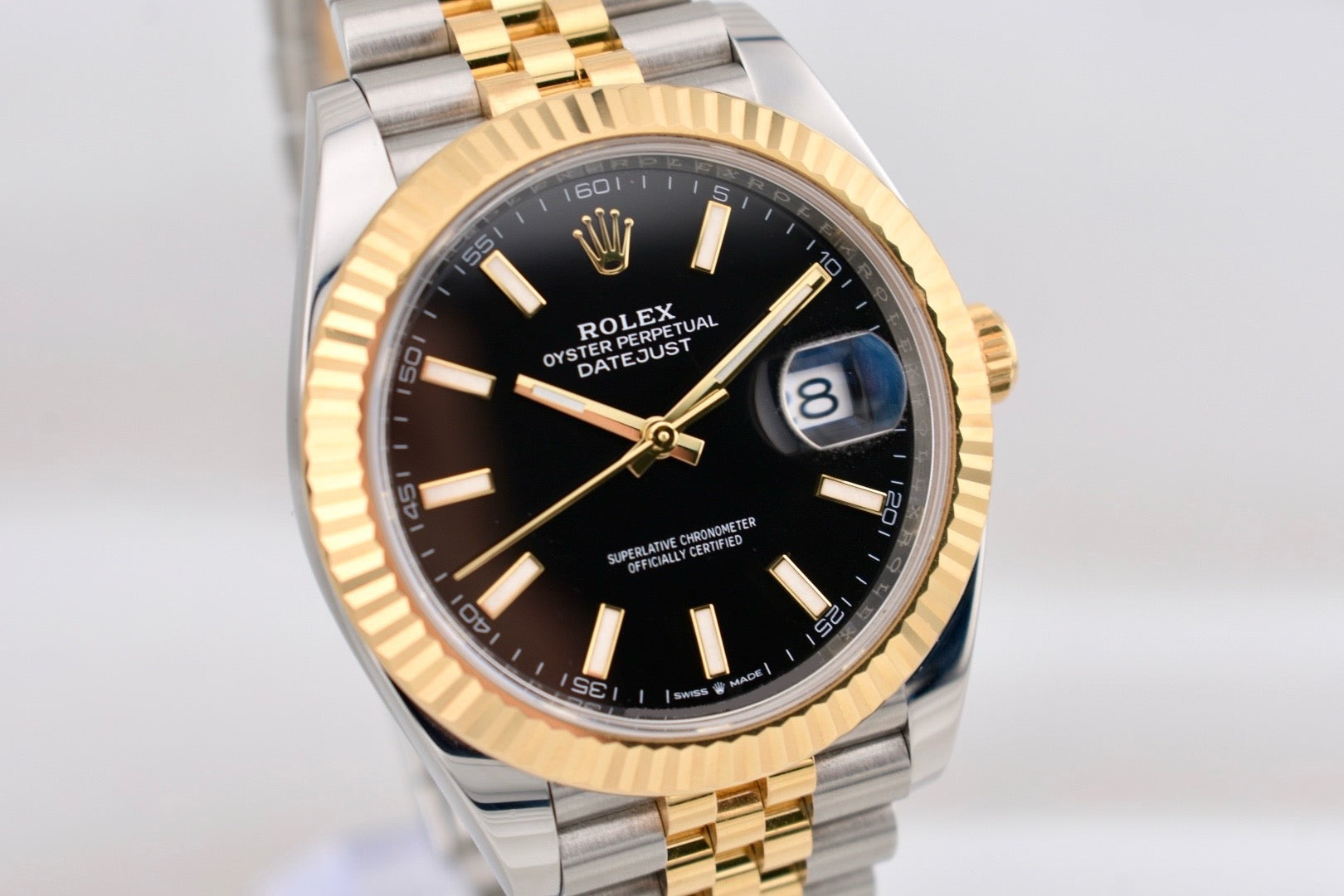 Rolex Datejust 41 Two Tone Yellow Gold Black Dial 126333 2024