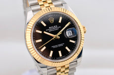 Rolex Datejust 41 Two Tone Yellow Gold Black Dial 126333 2024