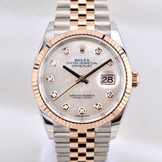 Rolex Datejust 36 Mother of Pearl Diamond Dial Two Tone Everose Gold 126231 2025