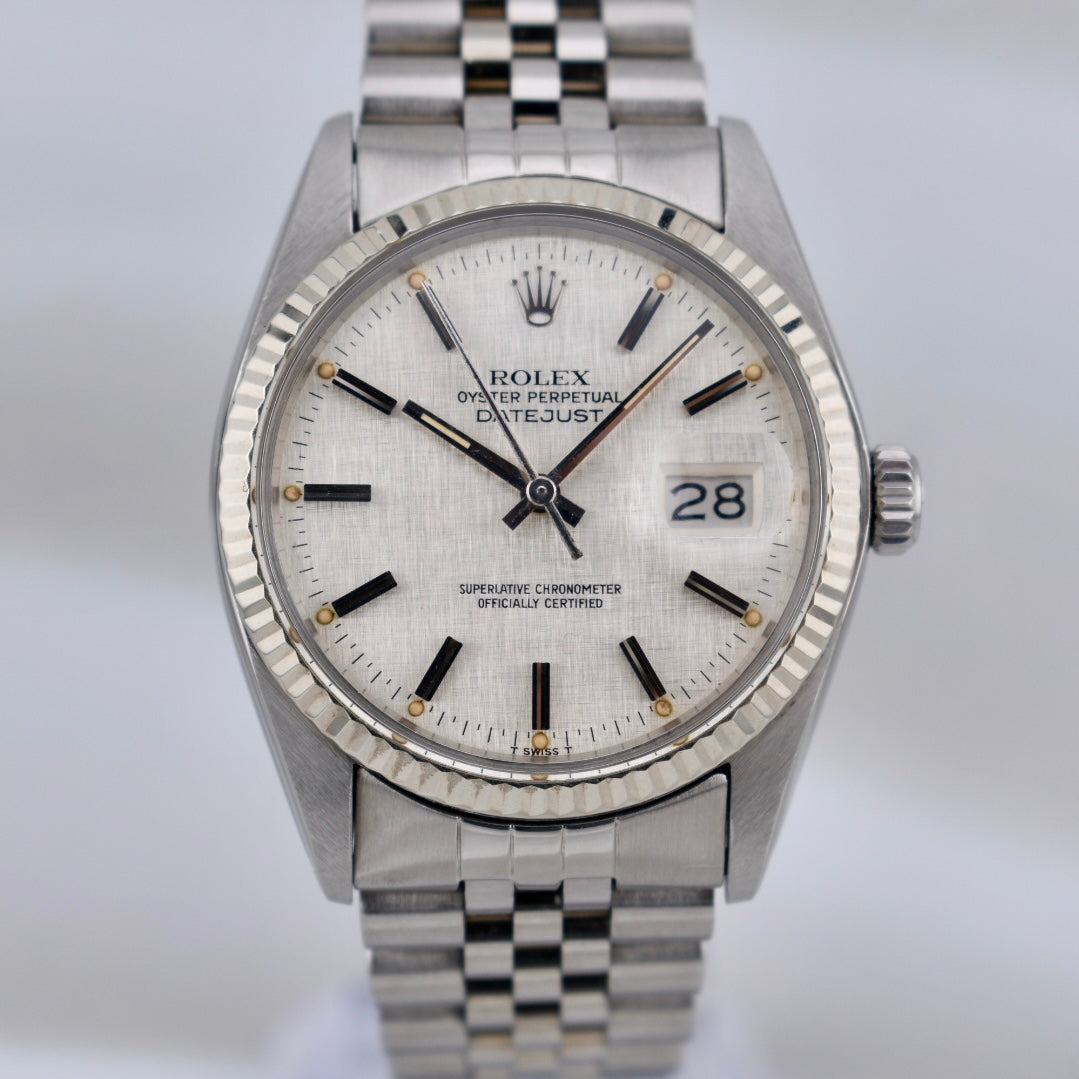 Rolex Datejust 36 Silver Linen Index Dial 16014 1978