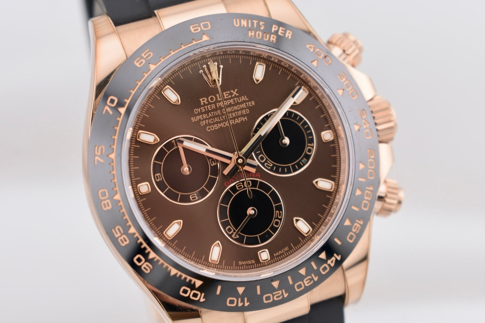 Rolex Cosmograph Daytona Chocolate Dial Everose Gold Oysterflex 116515LN 2022