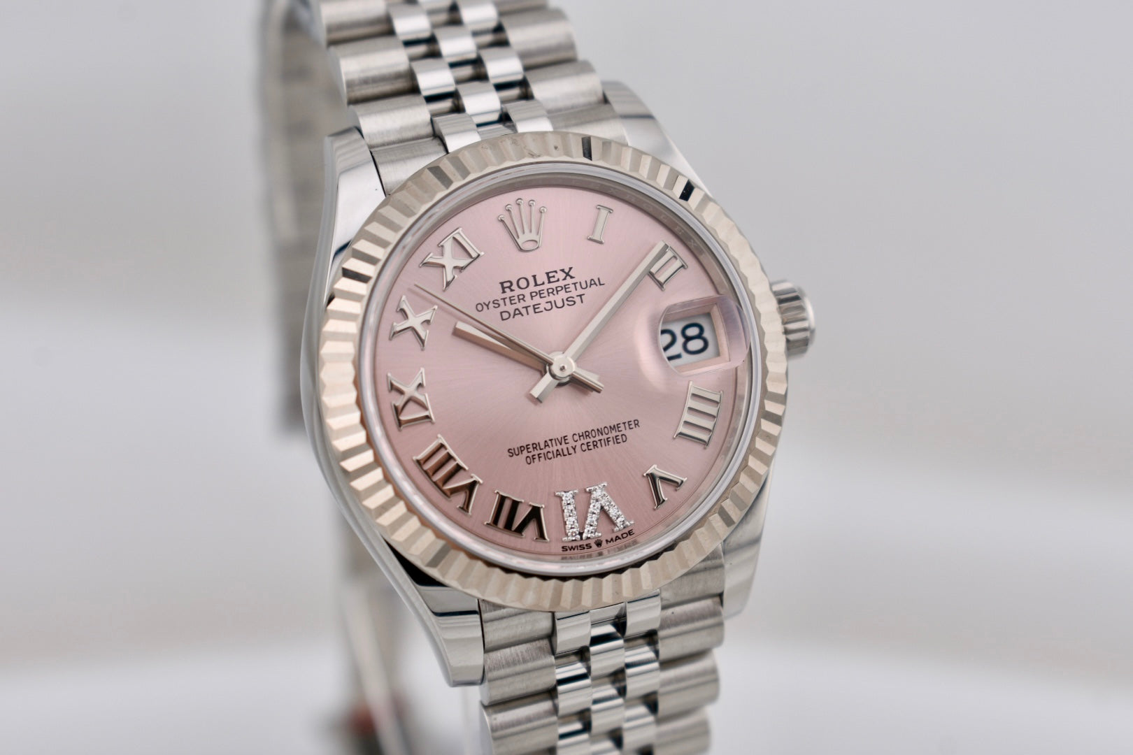 Rolex Datejust 31 Pink Roman Dial Diamond VI Marker 278274 2023
