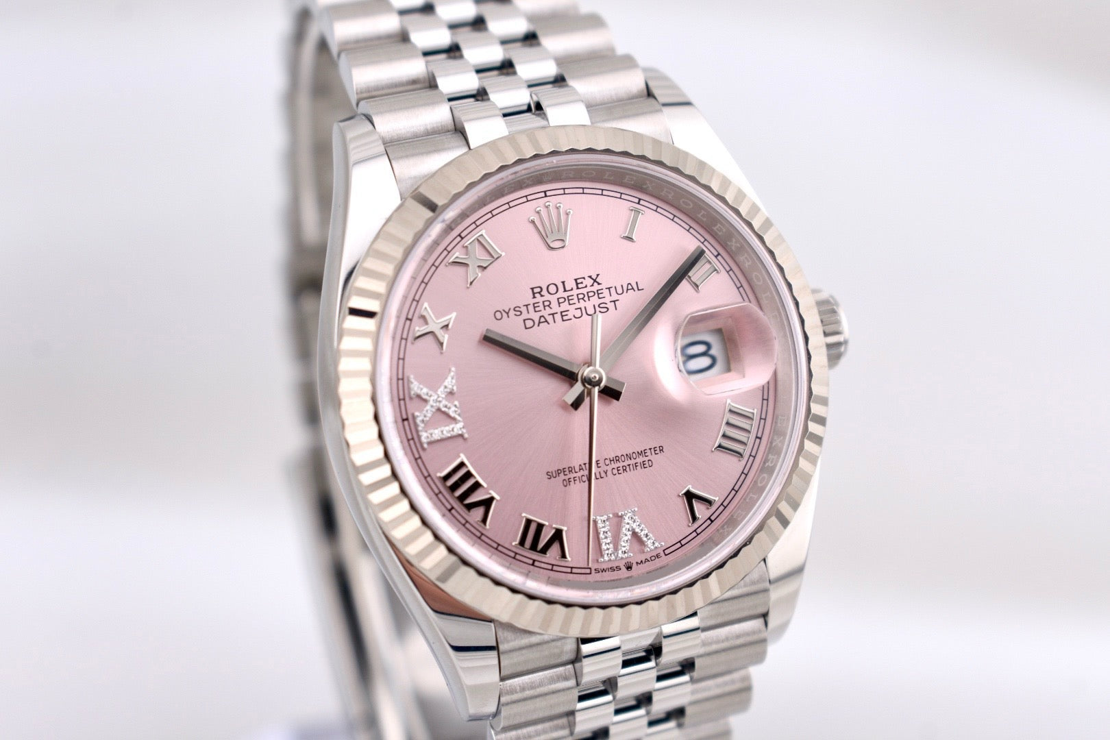 Rolex Datejust 36 Pink Roman Diamond VI and IX Dial 126234 2025