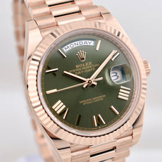 Rolex Day Date 40 Rose Gold Olive Green Dial 228235 2025