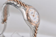 Rolex Lady Datejust 28 Two Tone Everose Gold White Roman Dial 279171 2025