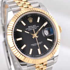 Rolex Datejust 41 Two Tone Black Index Dial 126333 2026