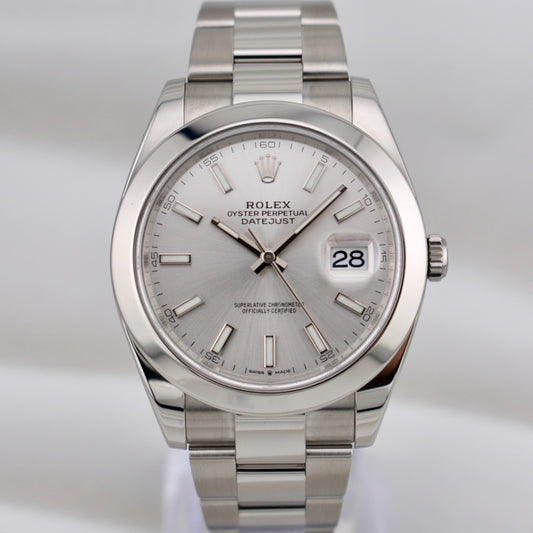 Rolex Datejust 41 Silver Index Dial 126300 2024