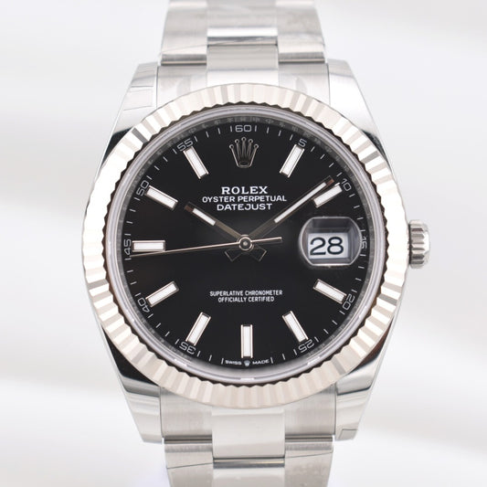 Rolex Datejust 41 Black Index Dial Oyster Band 126334 2026