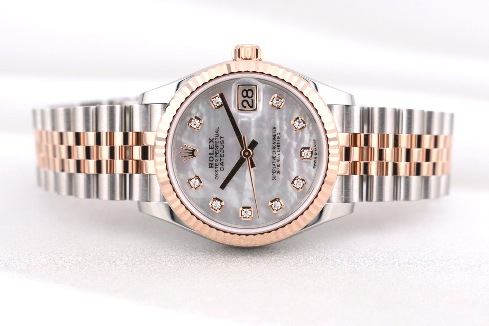 Rolex Datejust 31 Mother of Pearl Diamond Dial Two Tone Rose Gold 278271 2025