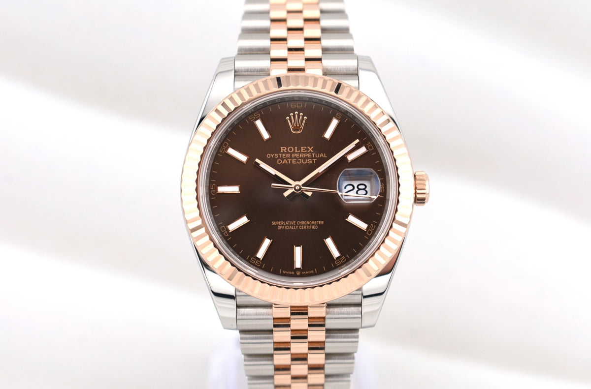Rolex Datejust 41 Two Tone Chocolate Index Dial Jubilee Band 126331 2025