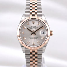 Rolex Datejust 31 Two Tone Rose Gold Silver Diamond Dial 278271 2026
