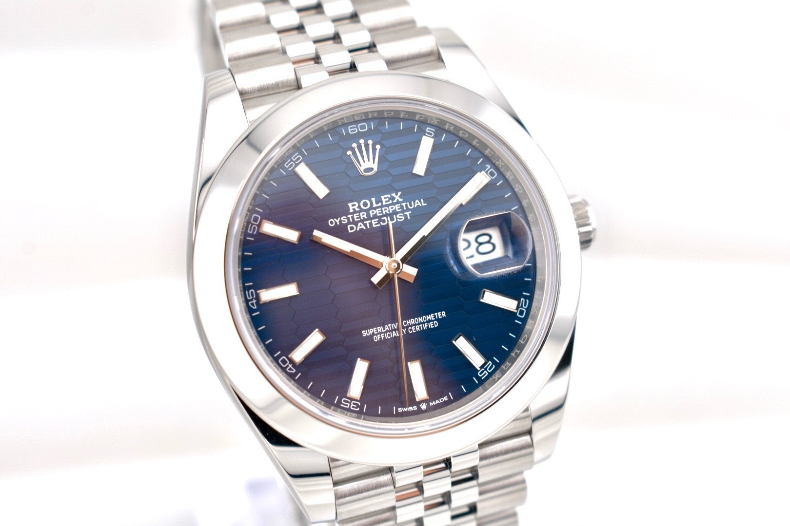 Rolex Datejust 41 Blue Fluted Motif Dial 126300 2023