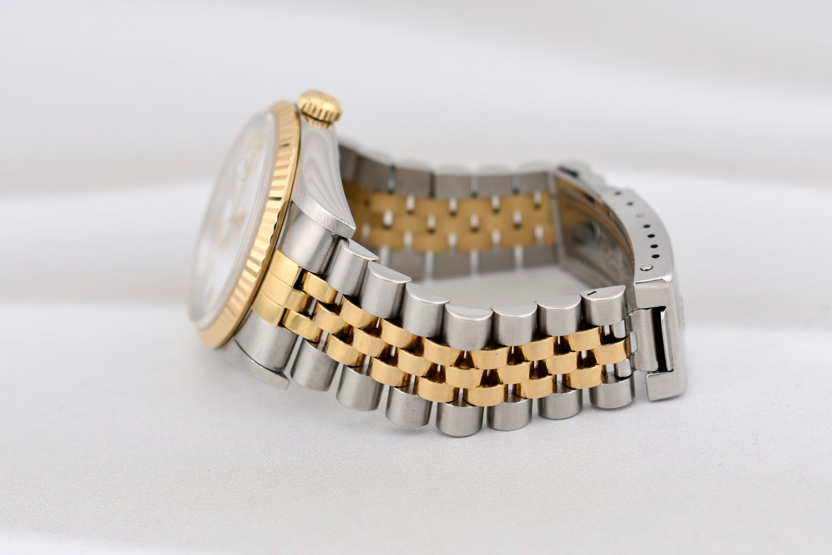 Rolex Datejust 36 Two Tone Yellow Gold White Roman Dial 16233 2000