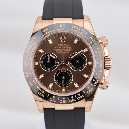 Rolex Cosmograph Daytona Chocolate Dial Everose Gold Oysterflex 116515LN 2022