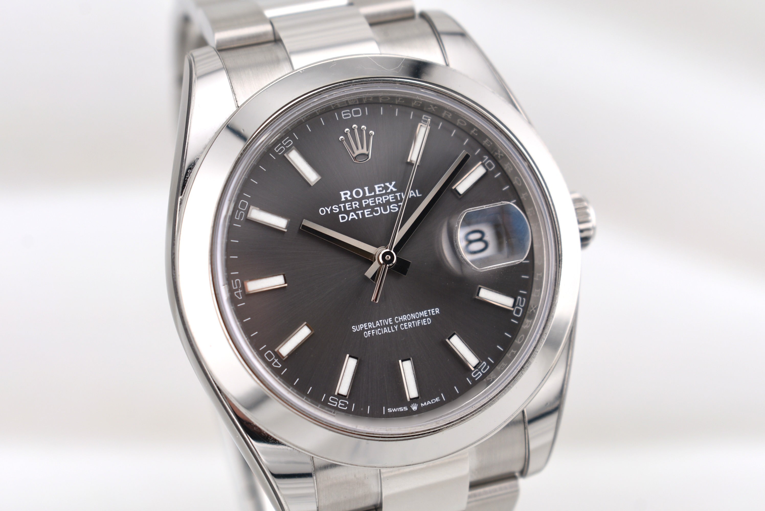 Rolex Datejust 41 Rhodium Index Dial Oyster Band 126300 2021