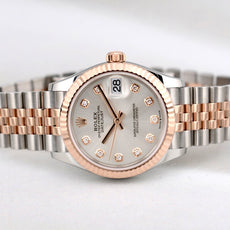 Rolex Datejust 31 Silver Diamond Dial Two Tone Rose Gold 278271 2025