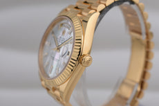 Rolex Day Date 40 Yellow Gold Mother of Pearl Baguette Diamond Markers 228238 2025